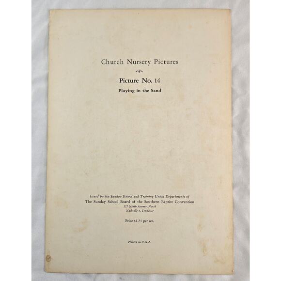 Southern Baptist Church Nursery Pictures Series 1950s 9"‎ x 12" Lot of 7 Lithos - Picture 9 of 9